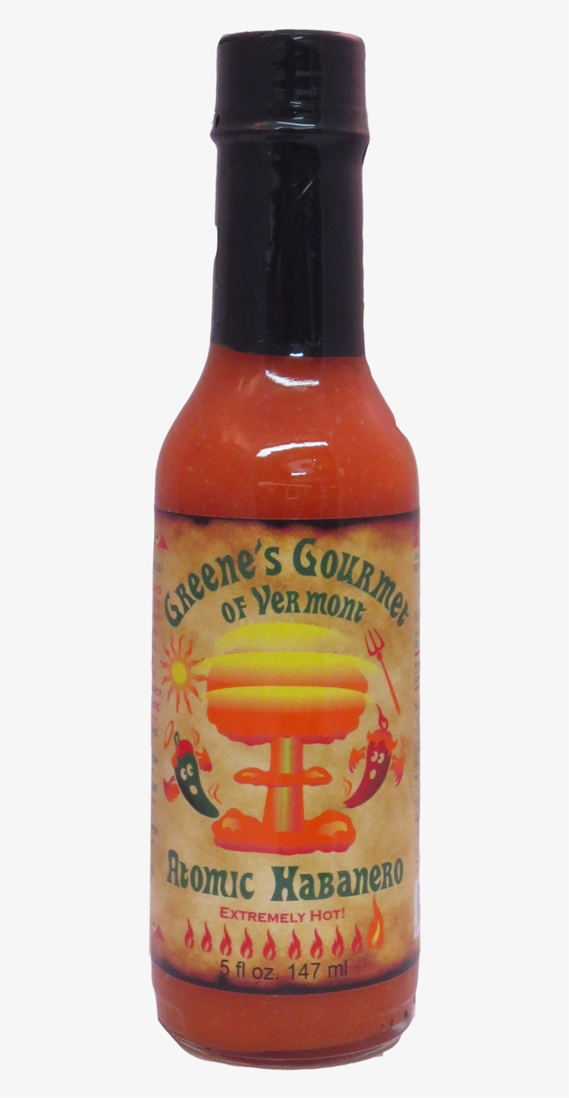 Greene's Gourmet Atomic Habanero Hot Sauce - Hot Sauce, transparent png