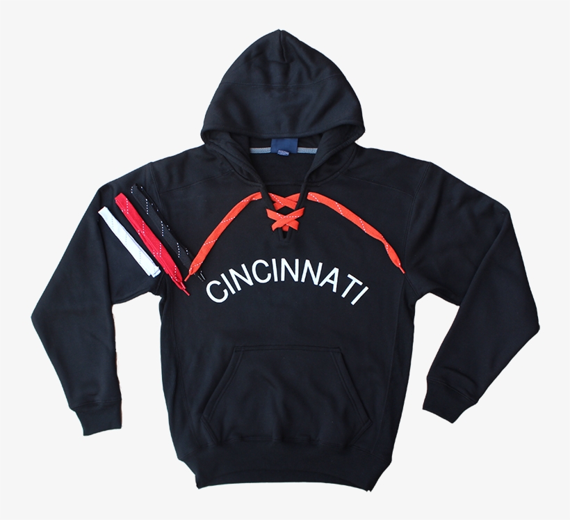 Cincinnati Hoodie With Football Team Laces From 365cincinnati, transparent png
