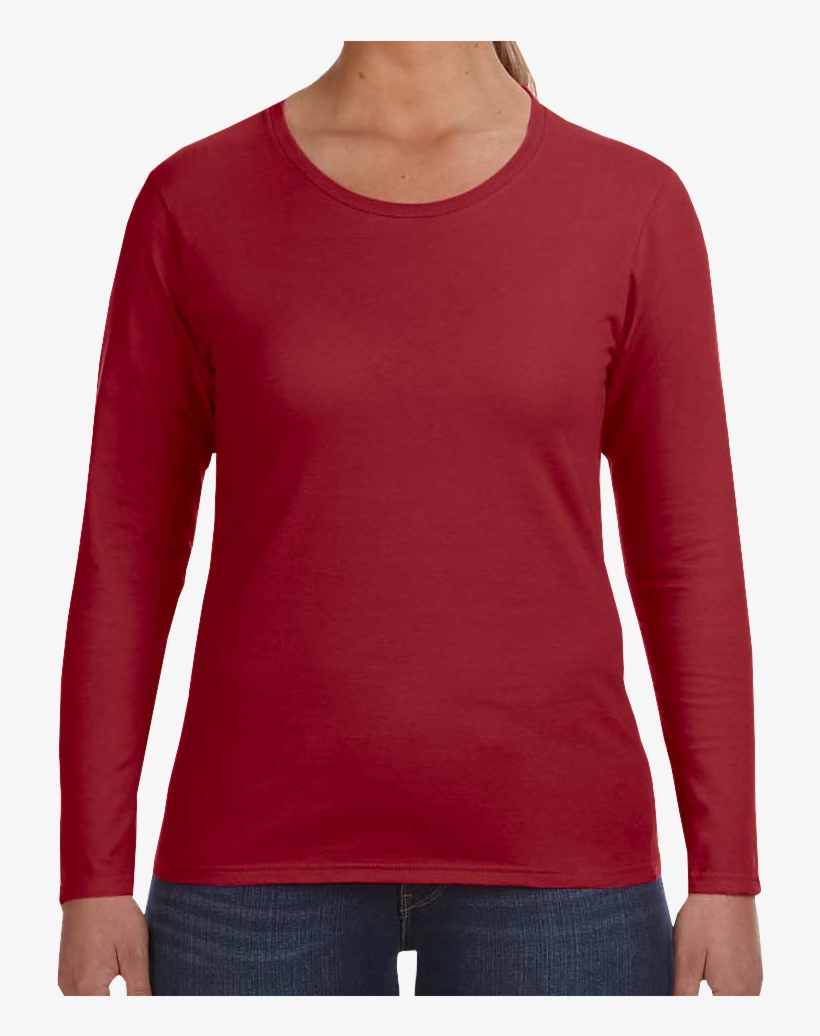 884l Pf Anvil Ladies' Ringspun Long Sleeve T Shirt - Sweatshirt, transparent png