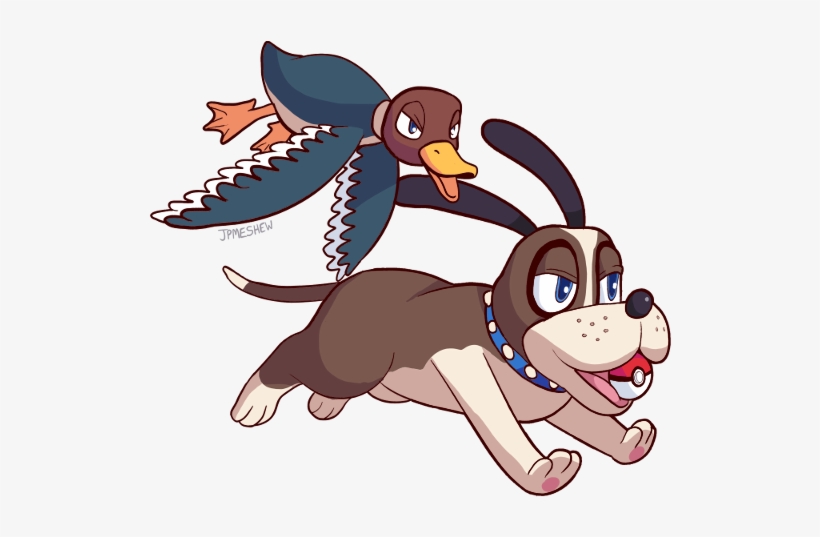 Border Collie Duck Hunt Dog & American Black Duck Duck - Super Smash Bros., transparent png