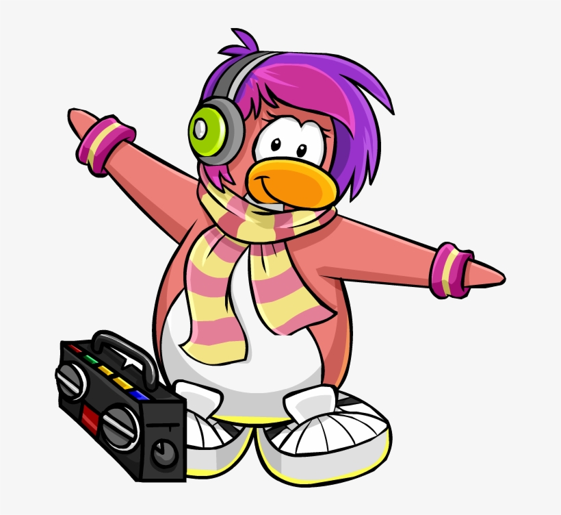 Svg Black And White Boombox Clipart Classic - Club Penguin Funny, transparent png