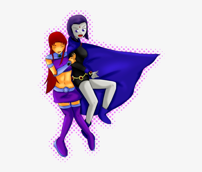 Starfire Holding Raven's Hand Rnd2847starfire Holding - Raven Teen Titans Go Real, transparent png