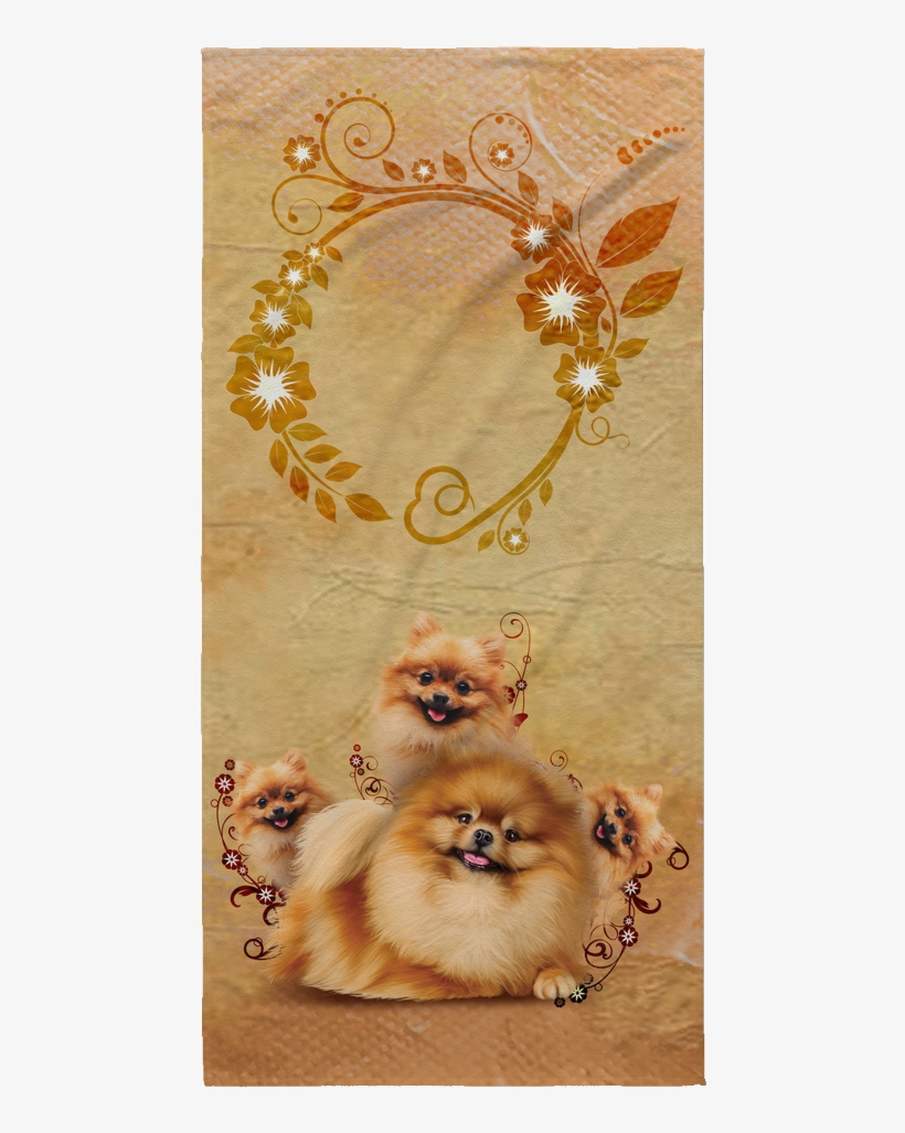 Awesome "pomeranian Lover" Beach Towel, transparent png