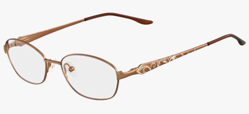 Tres Jolie - Tres Jolie By Marchon 149 Metal Eyeglasses, (234) Brown, transparent png