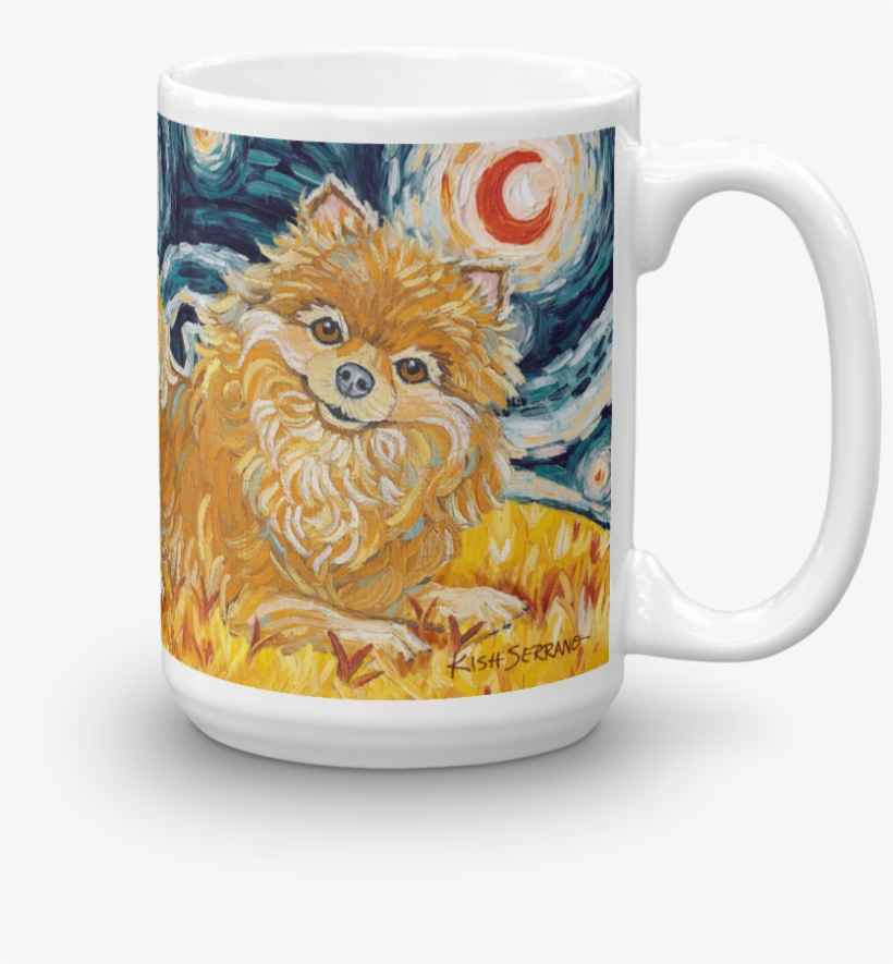 Pomeranian Starry Night Mug-15oz - Dog, transparent png