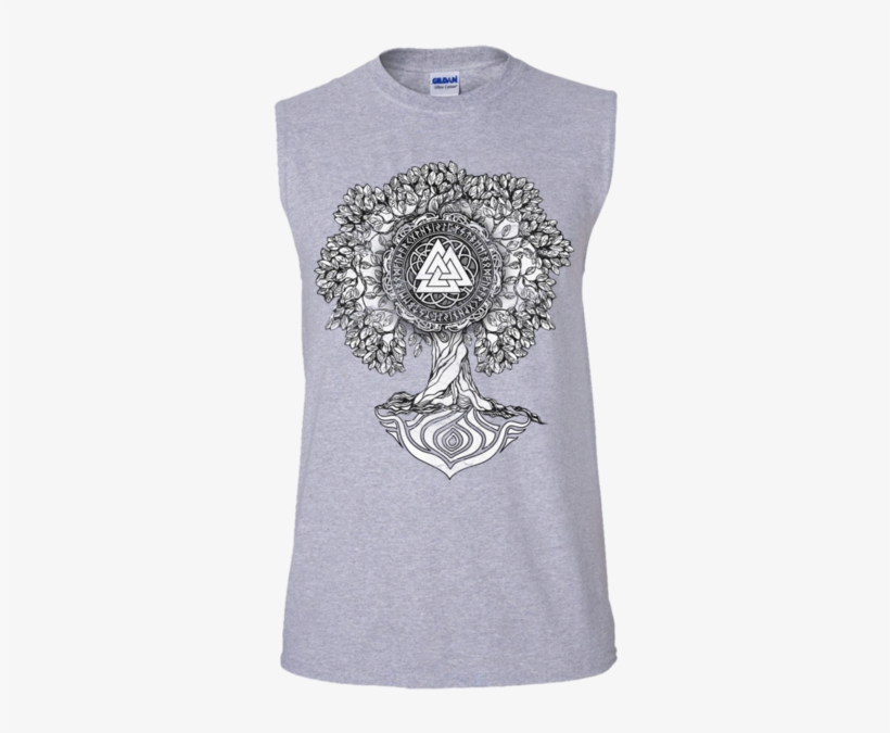 Iggdrassil Tree Ii Men's Cotton Sleeveless Shirt - Processions By Gibran Gibran, transparent png