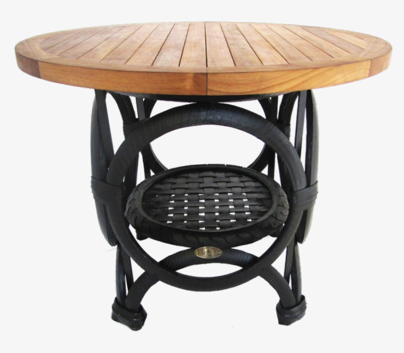 01 Teak Tyre Cafe Table Round - Outdoor Table, transparent png