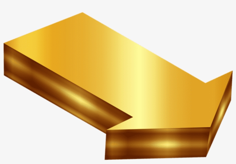 Arrow Gold Png - Clip Art, transparent png