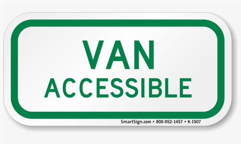 Van Accessible Aluminum Ada Handicapped Sign - Van Accessible Sign, transparent png