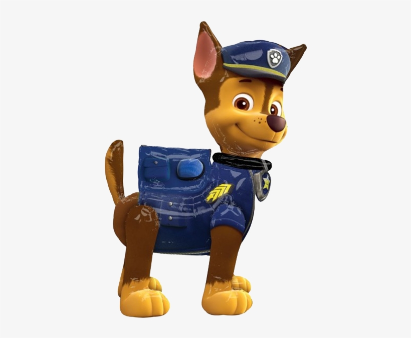 Paw Patrol Chase Air Walker Foil Balloon - Chase Paw Patrol Balloon, transparent png