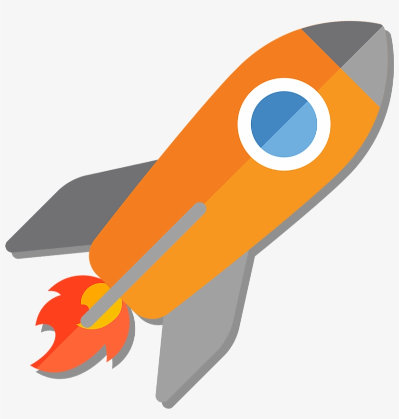 Rocket With Flame - Rocket, transparent png