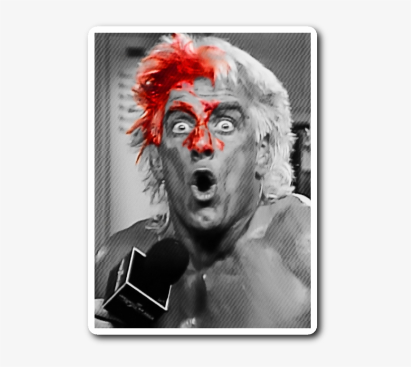 Wooooo Sticker - Ric Flair Blood Shirt, transparent png