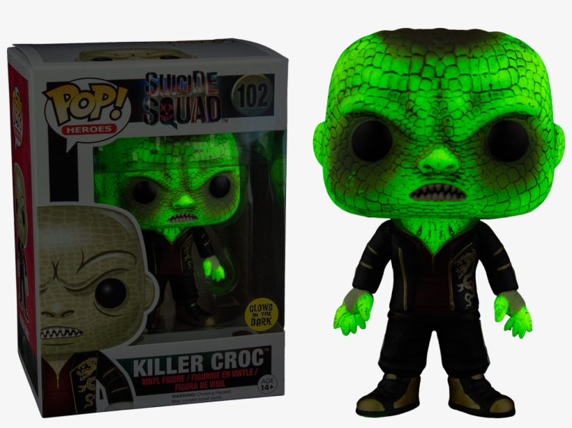 Killer Croc Glow In The Dark Pop Vinyl Figure - Glow In The Dark Killer Croc Funko Pop, transparent png