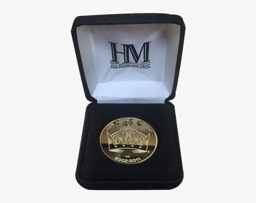 La Kings 50th Anniversary Shield Gold Minted Coin, transparent png