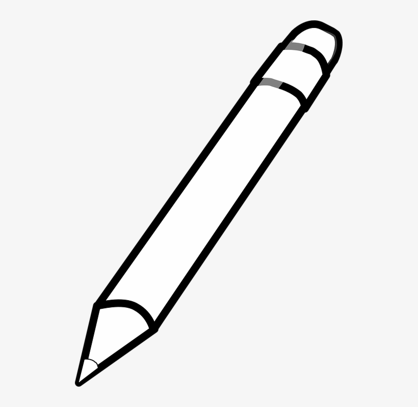 Pencil Crayon White - Pencil Art Black And White, transparent png