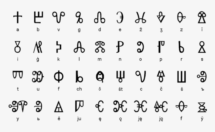 Antic Roman Linguae Pinterest - Glagolitic Alphabet, transparent png