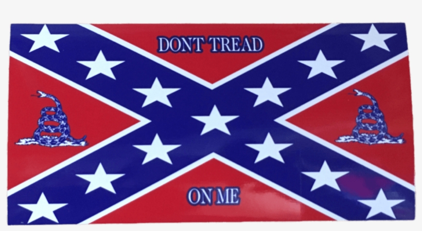 Confederate Flag Don't Tread On Me Sticker - Rebel Flag, transparent png