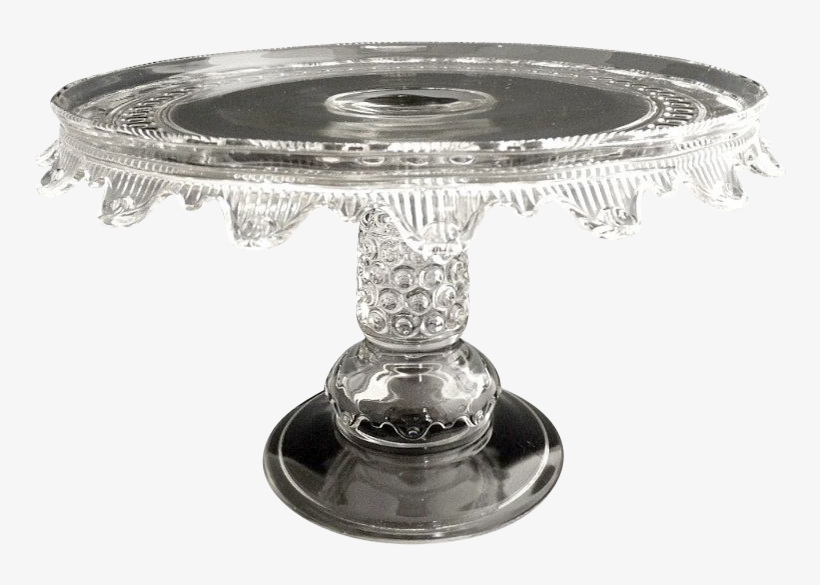 Antique Ripley Glass Cake Stand Salver Button Band - Transparent Cake Stand, transparent png