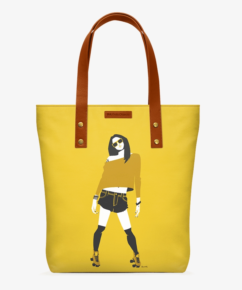 Dailyobjects Rollergirl Classic Tote Bag Buy Online - Tote Bag, transparent png