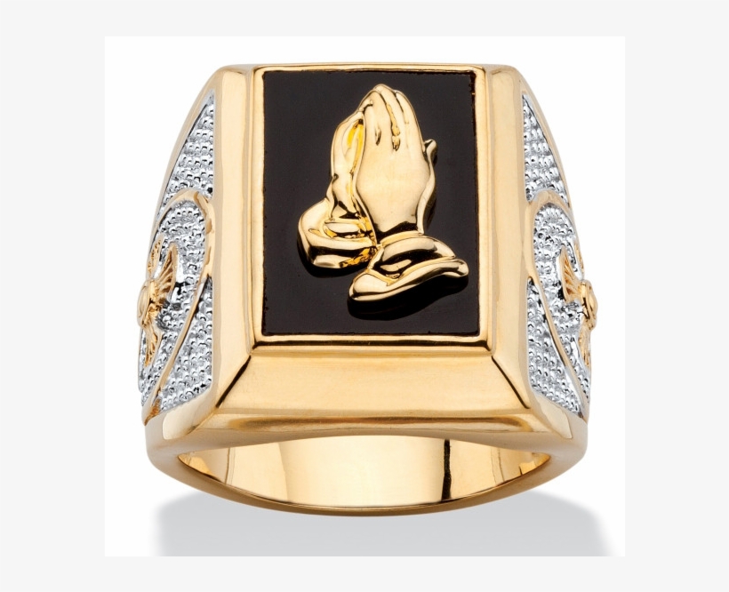 Seta Men's Black Onyx 14k Gold Plated Ring - Hand Ring Images Man Gold, transparent png