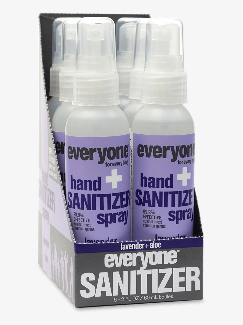 Everyone Lavender & Aloe Hand Sanitizer Spray 6 Pack - Everyone Hand Sanitizer, Gel, Coconut + Lemon - 2 Fl, transparent png