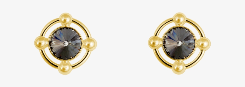 Ioaku Atom Earrings Studs Gold Smoke, transparent png