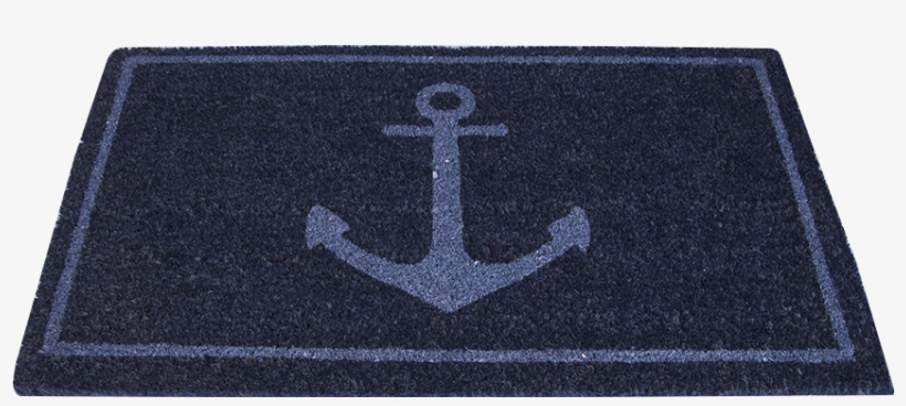 Blue Anchor Doormat - Batela Nautical Navy Anchor Doormat, transparent png