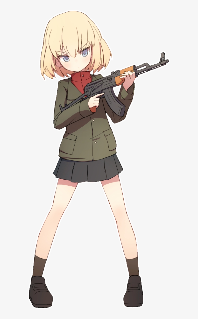 1520545361499 - Anime Girl With Ak 47, transparent png