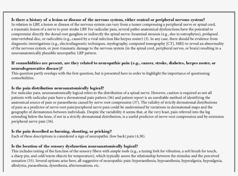 Screening The Criteria For Neuropathic Pain In Lbp - Poetry, transparent png