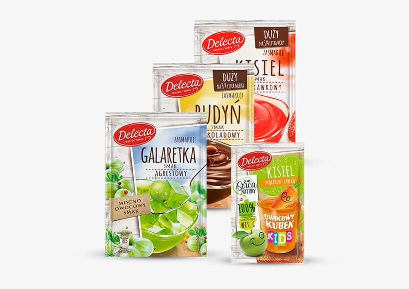 Bakalland-desserts - Delecta Kisiel Smak Wisniowy Cherry Soft Jelly Mix, transparent png