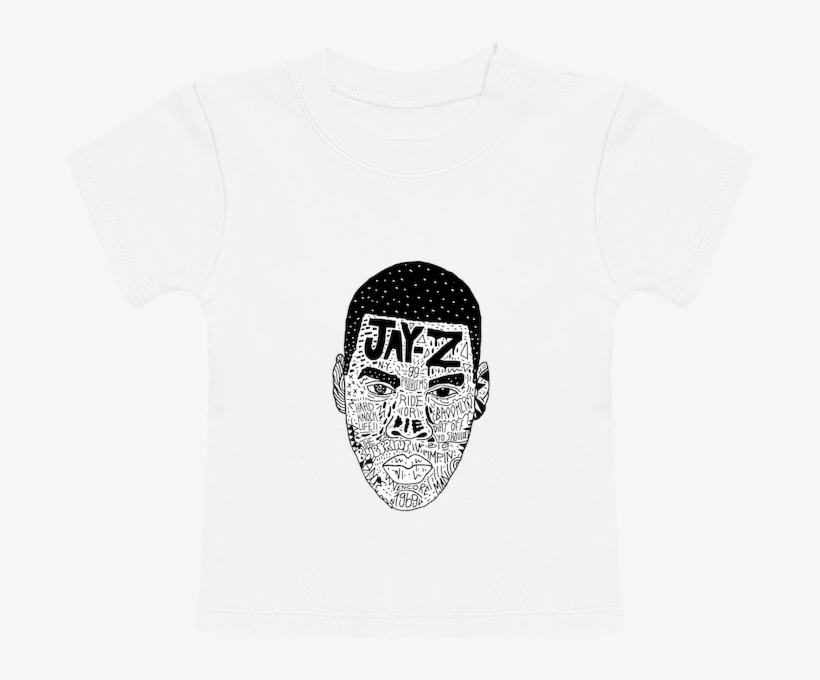T Shirt Bébé Manches Courtes Jay Z Head Manches Courtes - Active Shirt, transparent png