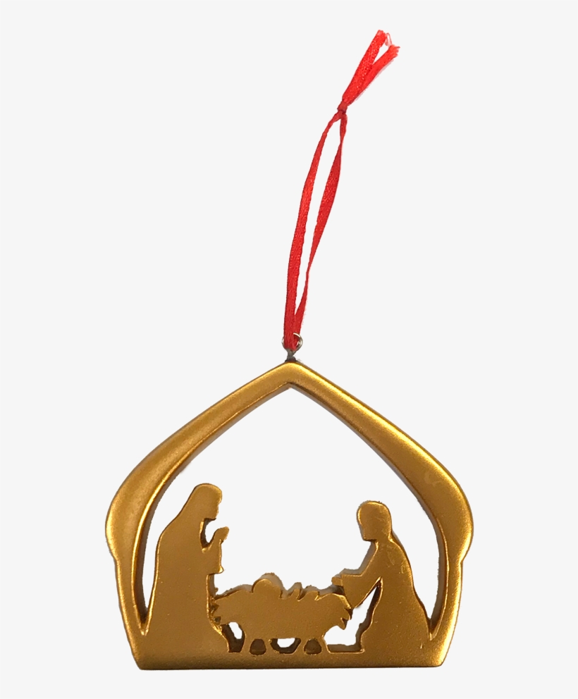 Holy Family Gold Ornament - Gold, transparent png