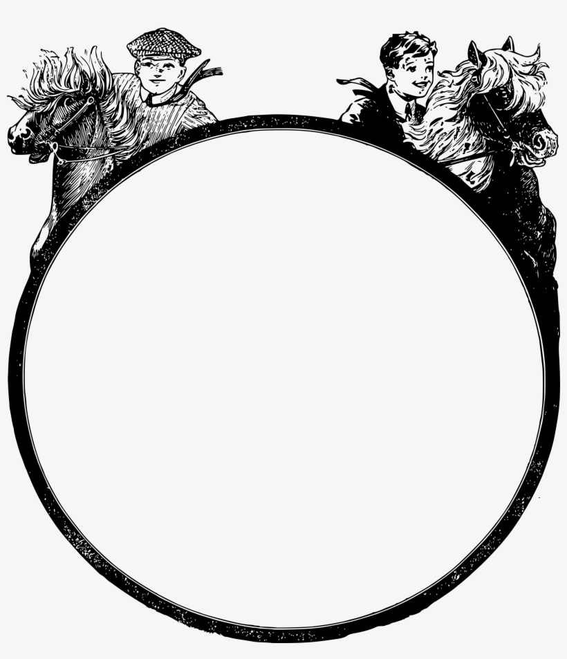 This Free Icons Png Design Of Boys Riding Horses, transparent png