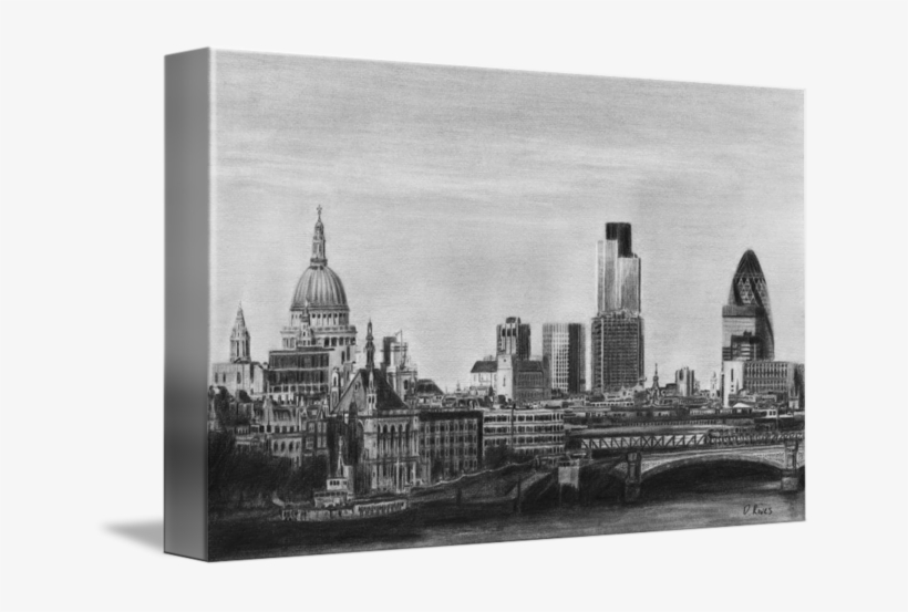 Skyline Pencil By David Rives - London Skyline Pencil Drawing, transparent png