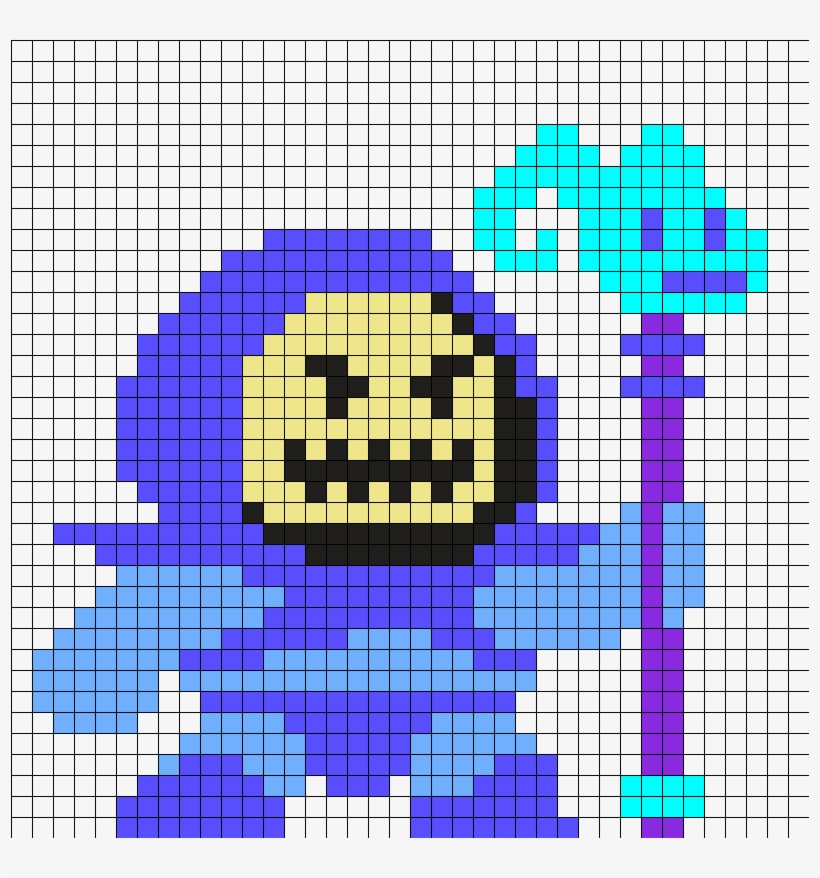 Skeletor Perler Bead Pattern-face Skull Must Be Glow - Heman Perler Bead Patterns, transparent png