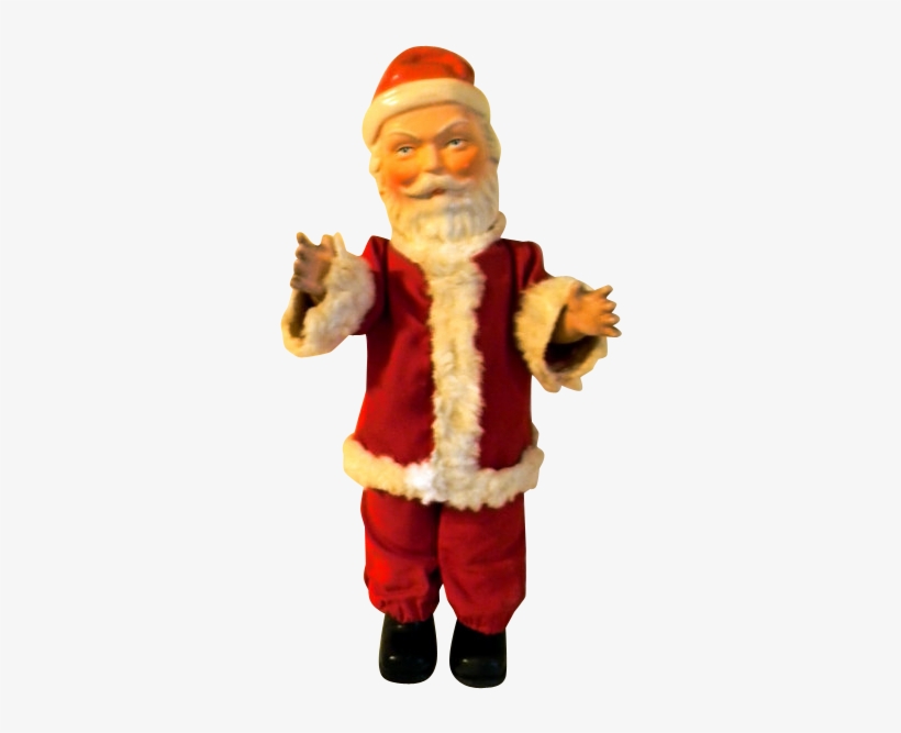 40's All Composition Santa Claus Doll From Front - Antique Santa Claus Doll, transparent png