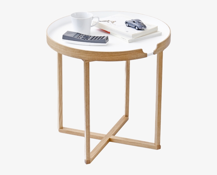 Wireworks Damien Side Table Round White - Round White Tray Table, transparent png