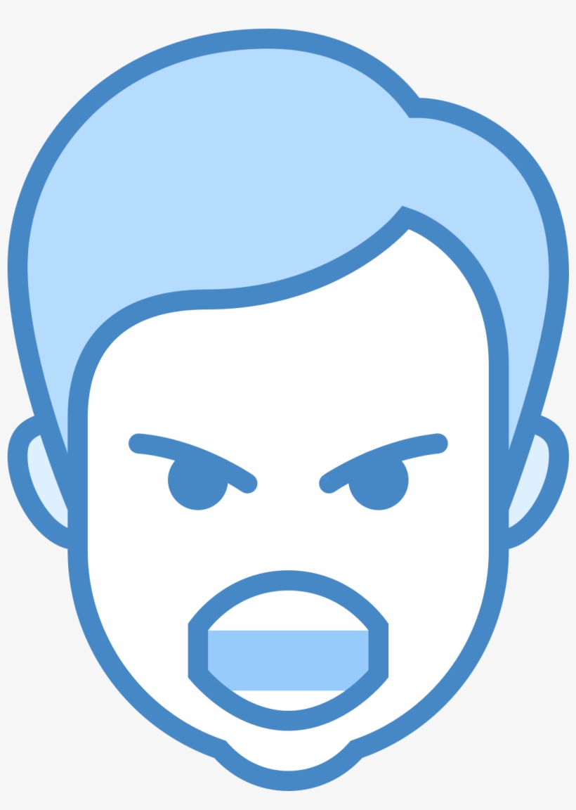 It's A Logo Of Swearing Male Reduced To An Image Of - Icon, transparent png