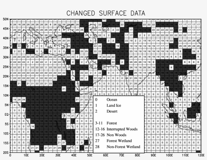 Changed Surface Data In The Experiment, Replaced Land - Land Cover, transparent png
