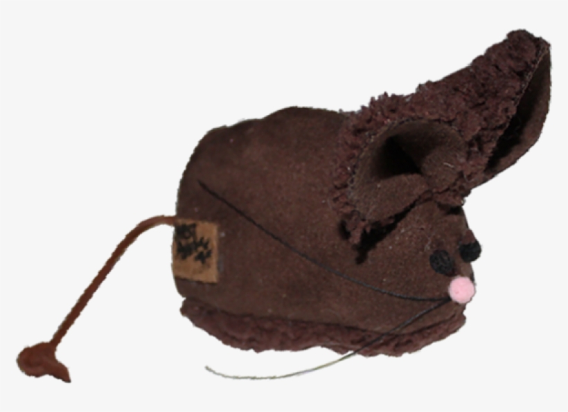 West Paw Design Barn Mouse Faux Suede Catnip Filled - Chocolate, transparent png