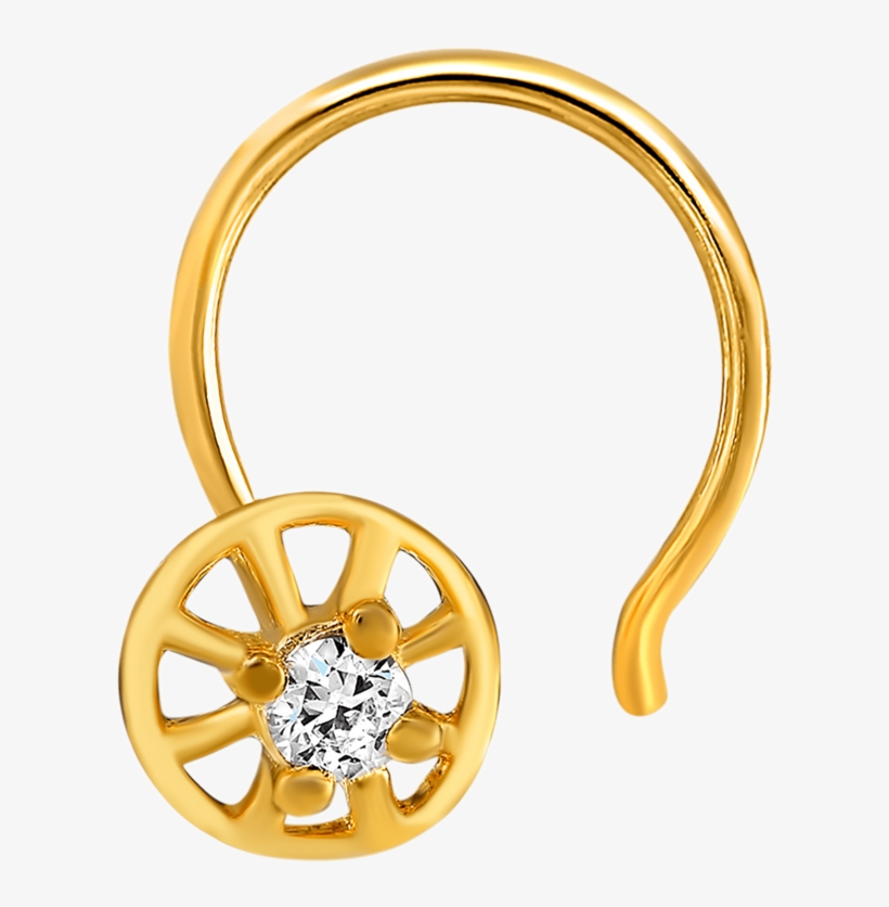 Mahi Gold Plated Dramatic Nosering Made With Cz Stones - Body Jewelry, transparent png