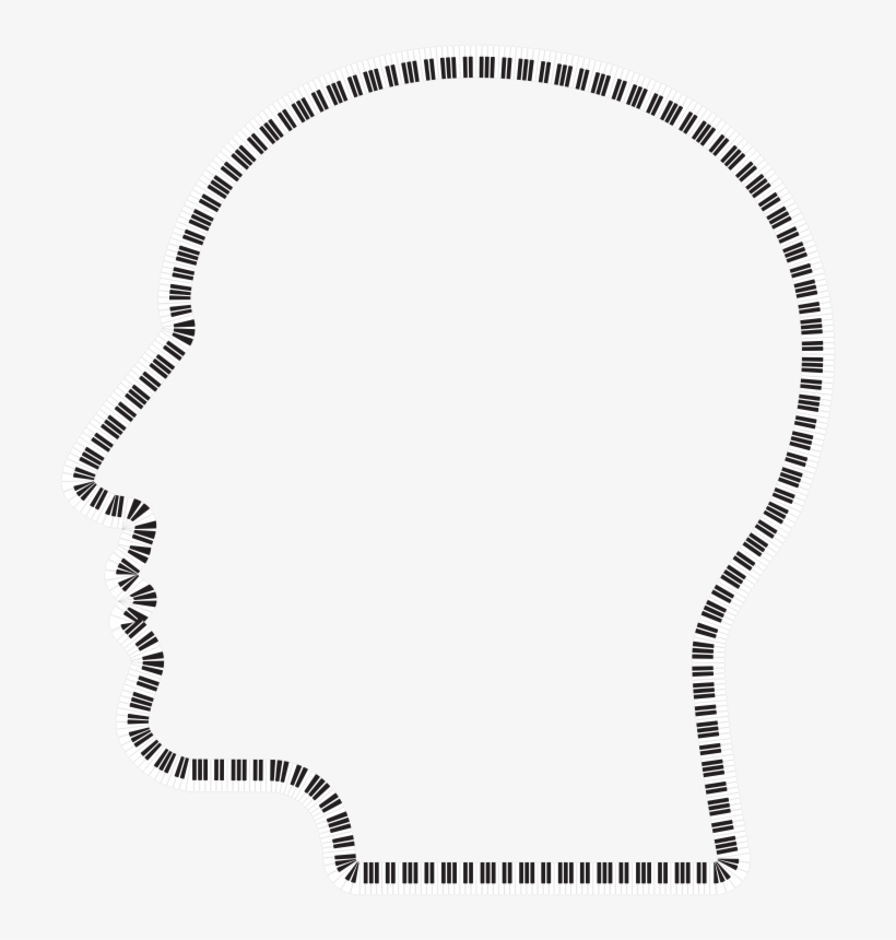 Piano Keys Man Head - North American Purebred Registry Legit, transparent png