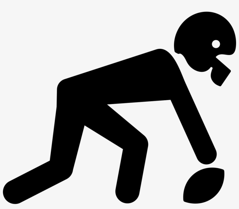 American Football Player Picking The Ball Comments - American Football Icon, transparent png