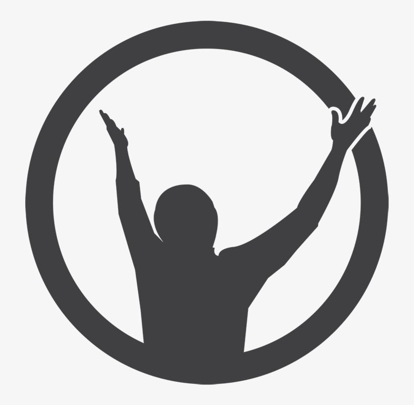 Graceplacebuttondarkmed - Worship Silhouette Png, transparent png