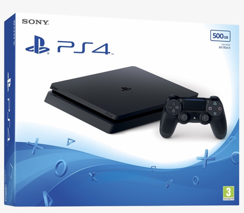 Ps4 Slim Black 500gb, transparent png