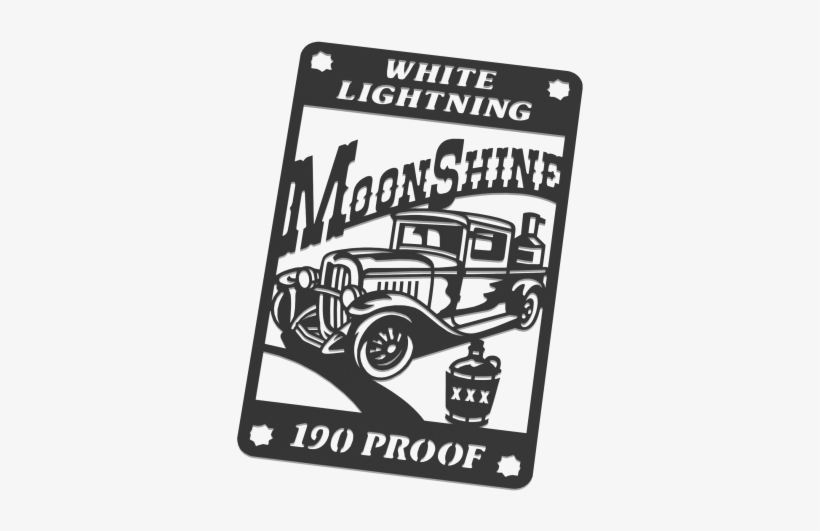 White Lightning Moonshine Truck Dxf Plasma File - Autocad Dxf, transparent png