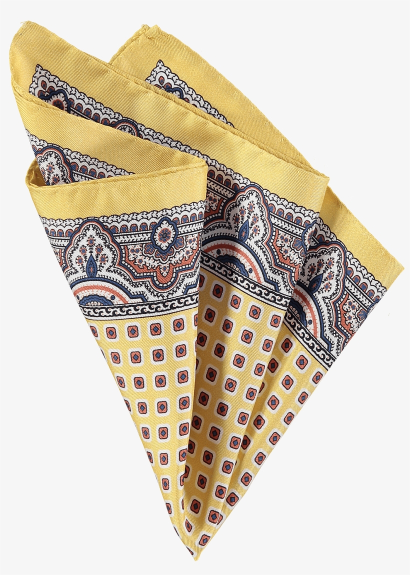 Paisley Silk Pocket Square, transparent png