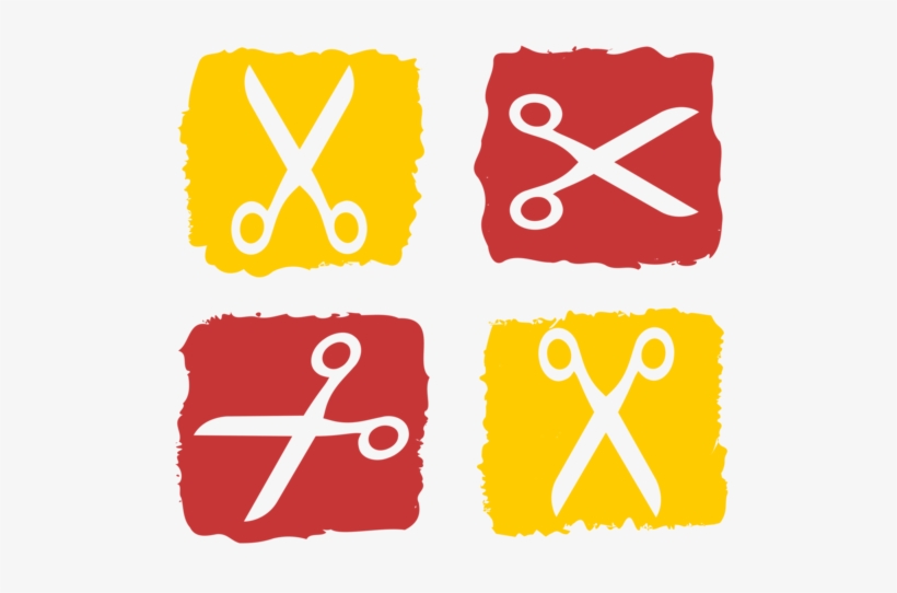 Computer Icons Scissors Yellow Square Red - Scissors Tote, Adult Unisex, Natural, transparent png