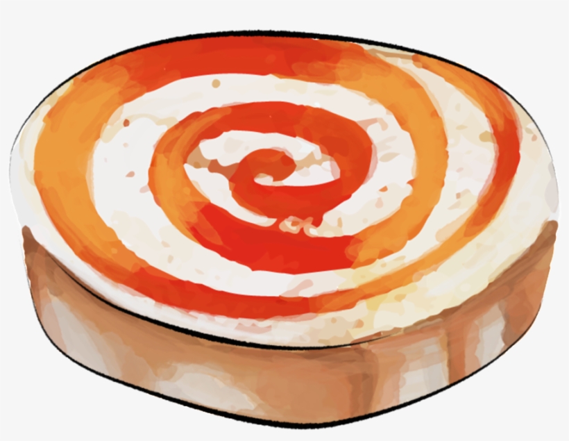 Orange Watercolor Hand Painted Circle Transparent - Cake, transparent png