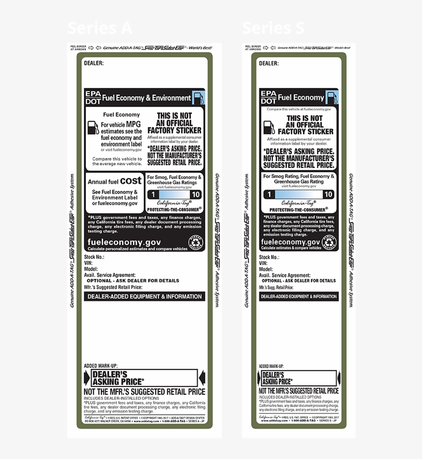 “series A And Series S Add A Tags® Are The Ultimate - Style, transparent png